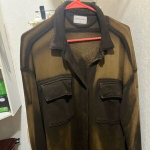 Cotton Citizen Oversized Brown Button Up Shirt